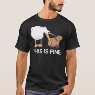 Camiseta Esta é a bela "Meme Engraçada Cão Capybara Pelican