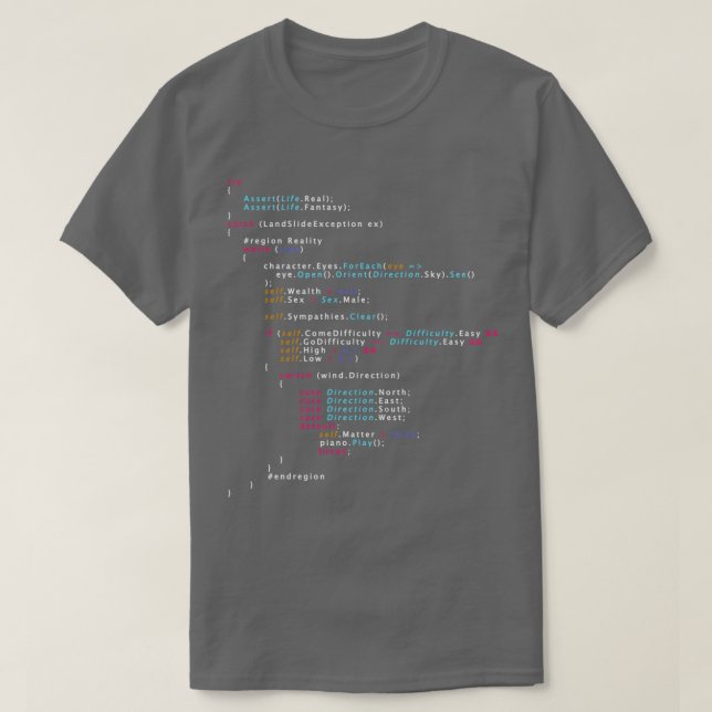 Camiseta Esta É A Cor De Programação De Codificação Da Vida (Frente do Design)