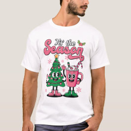 Camiseta Esta É A Época da Festa de Natal Retro Groovy