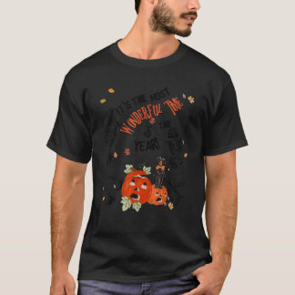 Camiseta Esta É A Época Dançando Esqueletos Negros Gato Pum