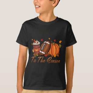 Camiseta Esta É A Época De Futebol Pumpkin Spice Cai Graças