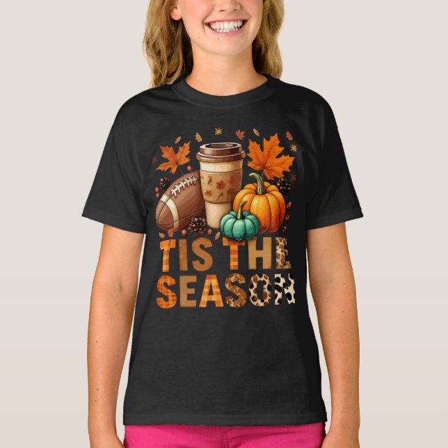 Camiseta Esta é a época em que Herbstzeit mit Football und  (Frente)