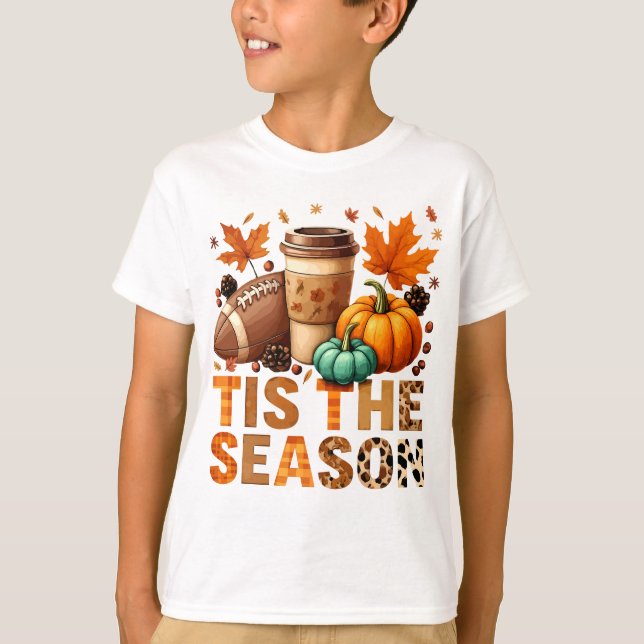 Camiseta Esta é a época em que Herbstzeit mit Football und  (Frente)