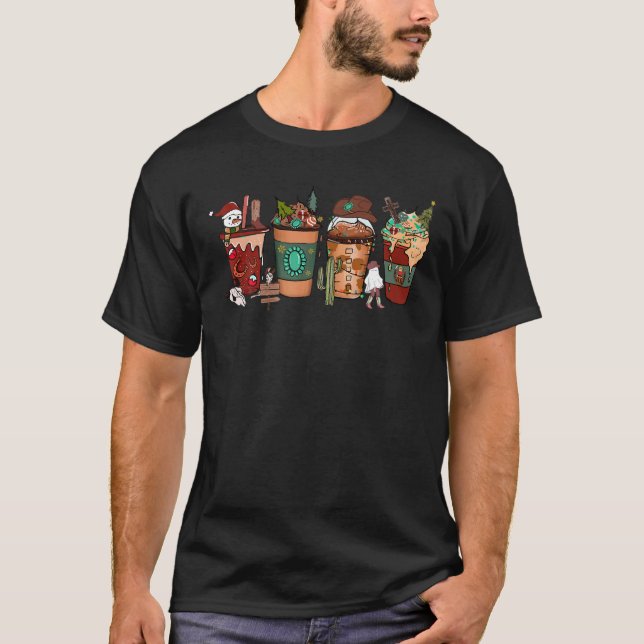 Camiseta Esta É A Época Latte Cowboy Noite De Natal (Frente)