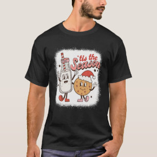 Camiseta Esta É A Época Natal Cookies Milk Papai Noel