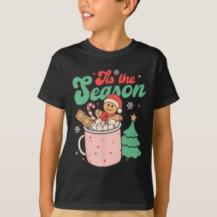 Camiseta Esta É A Época Natal Gingerpão De Cacau Quente