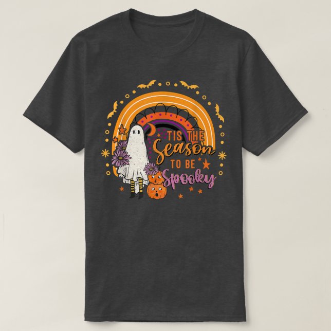 Camiseta Esta É A Época Para Ser Estranho Ghouls Pumpkin (Frente do Design)