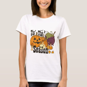 Camiseta Esta É A Época Pumpkin Cauldron Vandles Halloween