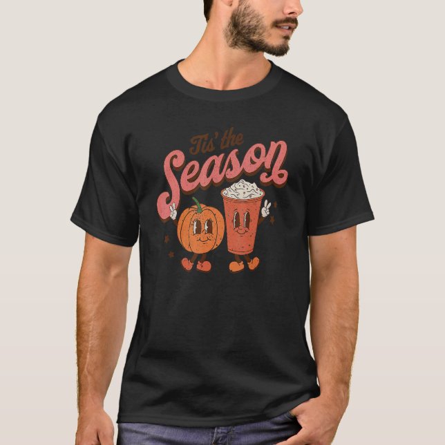 Camiseta Esta É A Época Pumpkin Spice Cai Vibes Autumn Ret (Frente)