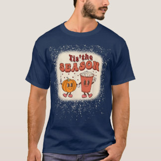 Camiseta Esta É A Época Pumpkin Spice Coffee Branqueou T-Sh