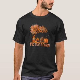 Camiseta Esta É A Época Pumpkin Spice Futebol Fall Folhas