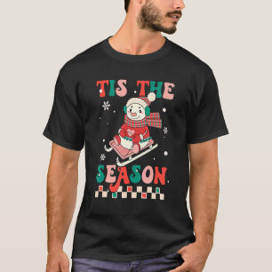 Camiseta Esta É A Época Snowman Retro Christmas Xmas Happy
