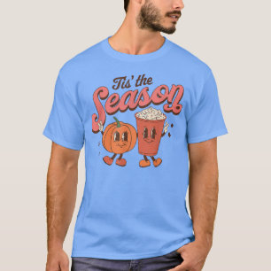 Camiseta Esta É A Época Vintage Estilo Retro Pumpkin Outono