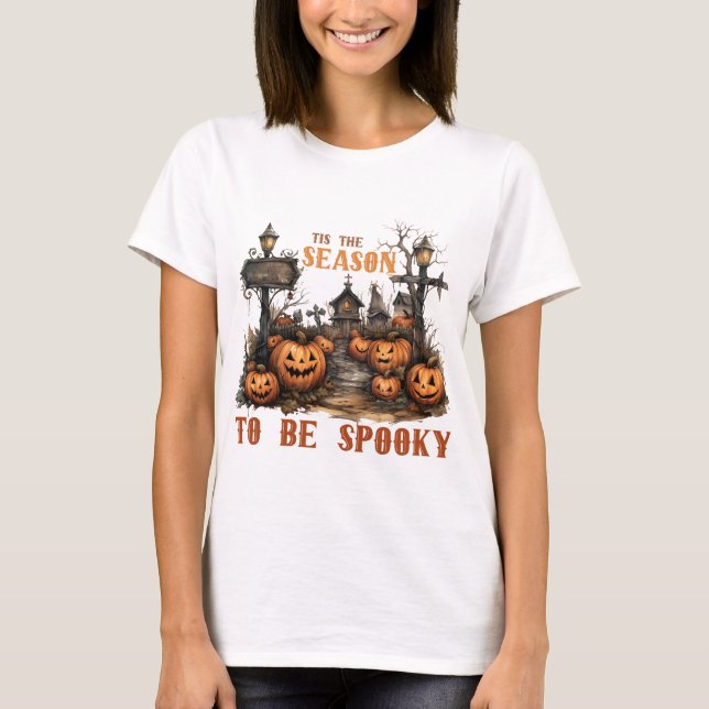 Camiseta Esta é a estação a ser Spooky (Frente)