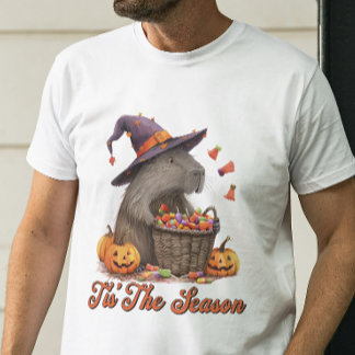 Camiseta Esta é a estação Capybara Halloween Engraçado T-Sh