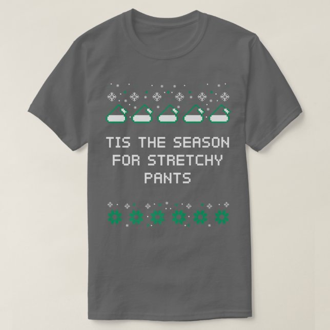 Camiseta Esta é a estação para a festa de Natal das Calças  (Frente do Design)