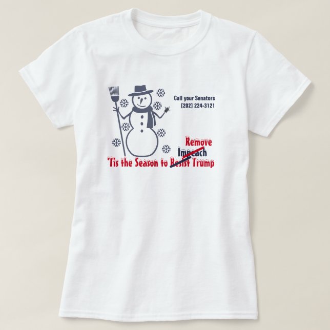 Camiseta Esta é a estação para imitar remover o floco de ne (Frente do Design)