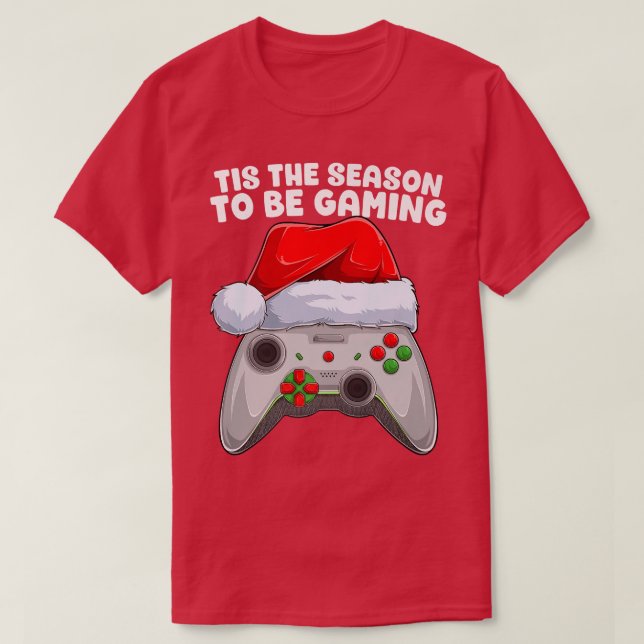 Camiseta Esta é a estação para jogos de vídeo de Natal (Frente do Design)