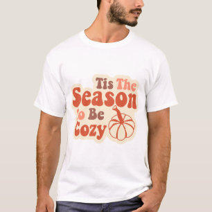 Camiseta Esta é a estação para ser Cozy Halloween Groovy