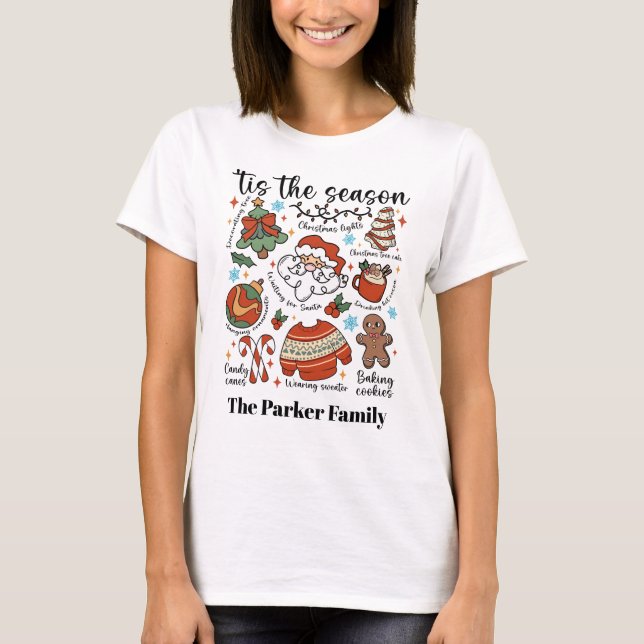 Camiseta Esta É A Família Dos Papais noeis De Natal (Frente)