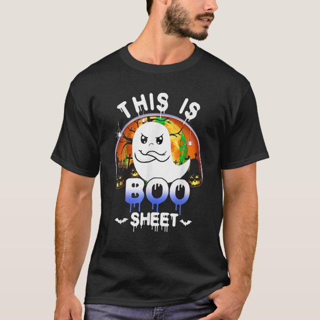 Camiseta Esta É A Folha Cute Ghost Halloween Boys G (Frente)