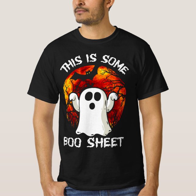 Camiseta Esta É A Folha De Boo Ghost Retro Halloween Costum (Frente)