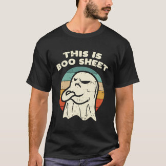Camiseta Esta É A Folha De Boo Ghost Retro Halloween Costum