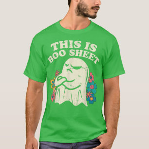 Camiseta Esta É A Folha De Boo Groovy Grumpy Ghost Funny Ha