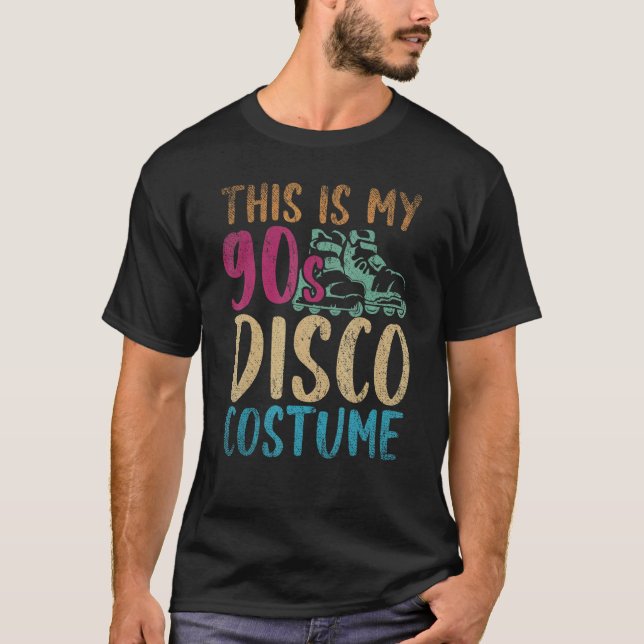 Camiseta Esta é a minha 90s Disco Costume Party Music Retro (Frente)