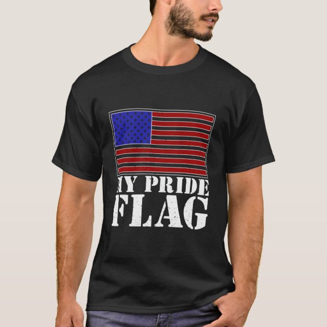 Camiseta Esta É A Minha Bandeira Do Orgulho A Bandeira Amer (Frente)