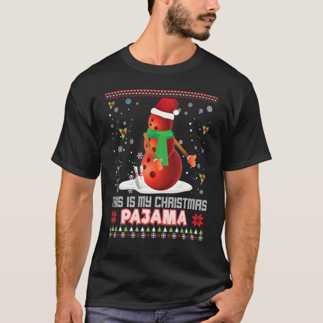 Camiseta Esta É A Minha Boliche De Natal, A Elf Swe (Frente)