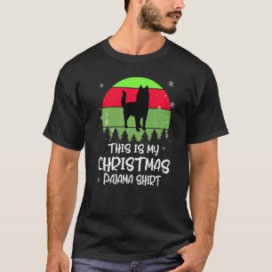 Camiseta Esta é a minha camisola de Natal do cão Husky Sibe
