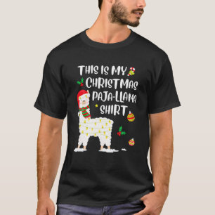 Camiseta Esta é a minha camisola de Natal Llama Pijama Pyja