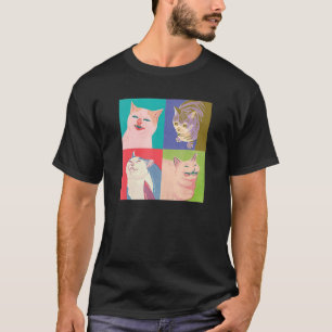 Camiseta Esta É A Minha Cara Feliz Que Maçam O Gato De Sarc