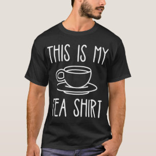 Camiseta Esta é a minha Comida engraçada de chá, taça preta