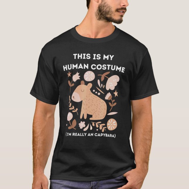 Camiseta Esta É A Minha Costuma Humana Eu Sou Realmente Uma (Frente)
