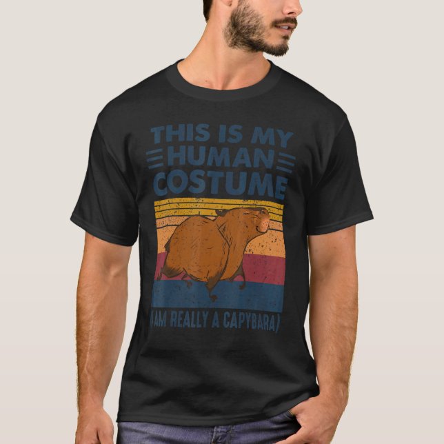 Camiseta Esta É A Minha Costuma Humana Eu Sou Realmente Uma (Frente)