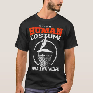 Camiseta Esta É A Minha Costume Humana, Sou Um Mago