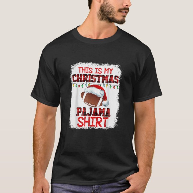 Camiseta Esta É A Minha Fama De Futebol Do Pajama De Natal (Frente)