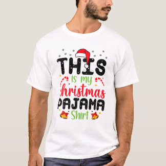 Camiseta Esta É A Minha Família Pajama De Natal A Matar Xma
