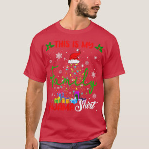Camiseta Esta É A Minha Família Pajama Xmas Tree Lights Pap