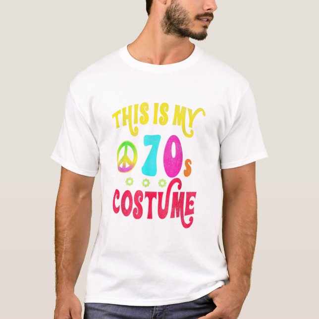 Camiseta Esta é a minha fantasia de 70 anos Shirt Groovy Pe (Frente)
