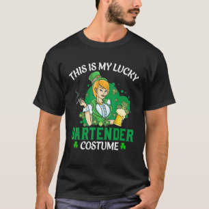 Camiseta Esta é a minha fantasia de barman feliz do Patrick