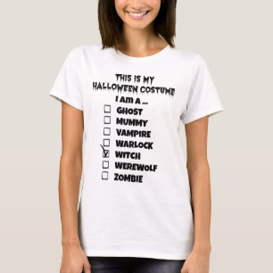 Camiseta Esta é a minha fantasia de Halloween - cheque a br