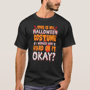 Camiseta Esta é a minha fantasia de halloween preguiçosa qu