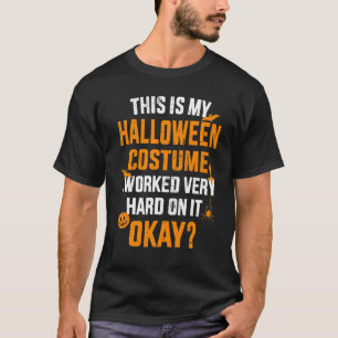 Camiseta Esta é a minha fantasia de halloween preguiçosa qu