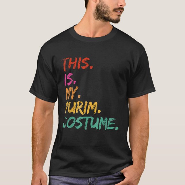 Camiseta Esta é a minha fantasia de Purim Engraçada Judia (Frente)