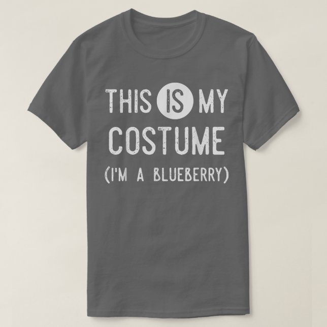 Camiseta Esta é a minha fantasia Eu sou um Blueberry, um Ha (Frente do Design)