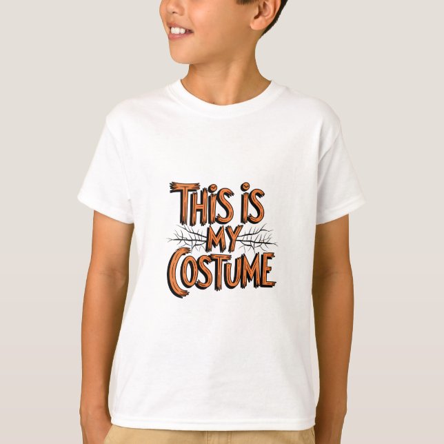 Camiseta Esta é a minha fantasia Halloween (Frente)