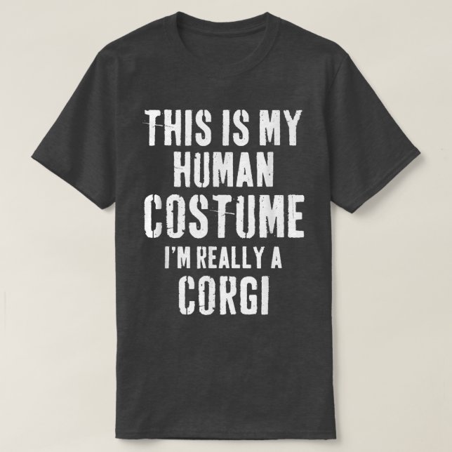 Camiseta Esta é a minha fantasia humana Corgi Gift (Frente do Design)